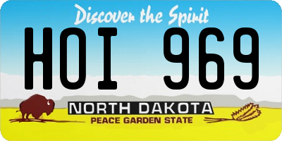 ND license plate HOI969