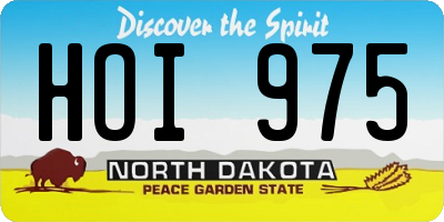 ND license plate HOI975