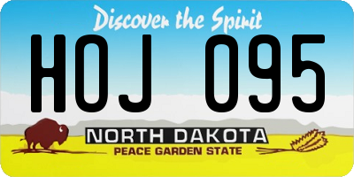 ND license plate HOJ095