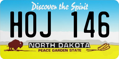 ND license plate HOJ146