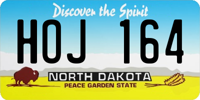 ND license plate HOJ164