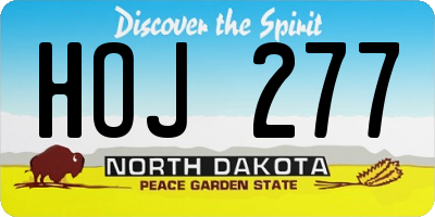ND license plate HOJ277