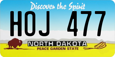 ND license plate HOJ477