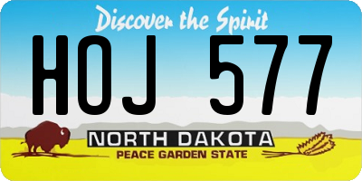ND license plate HOJ577