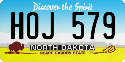 ND license plate HOJ579