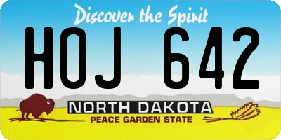 ND license plate HOJ642