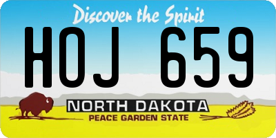 ND license plate HOJ659