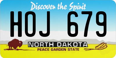 ND license plate HOJ679
