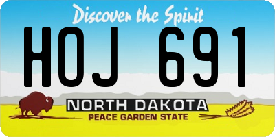 ND license plate HOJ691