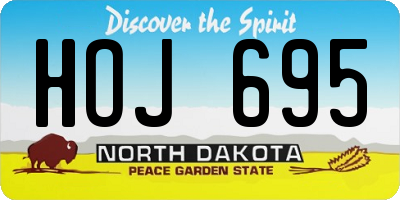 ND license plate HOJ695