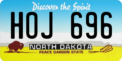 ND license plate HOJ696
