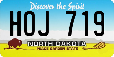 ND license plate HOJ719