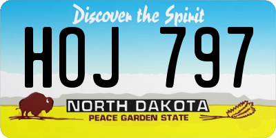 ND license plate HOJ797
