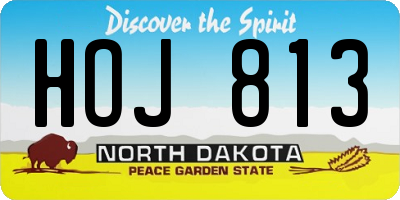 ND license plate HOJ813