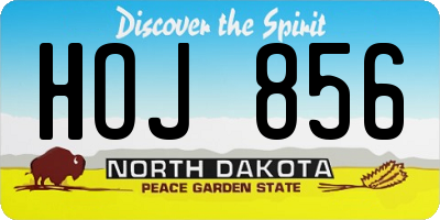 ND license plate HOJ856