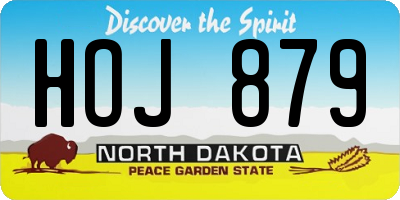 ND license plate HOJ879