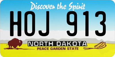 ND license plate HOJ913