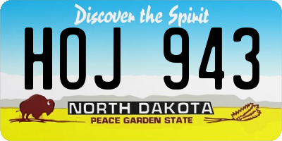 ND license plate HOJ943