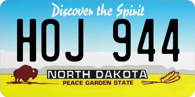 ND license plate HOJ944