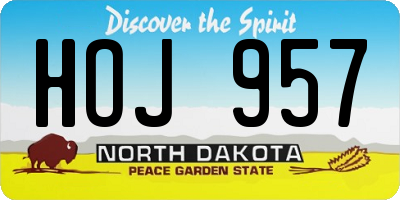 ND license plate HOJ957