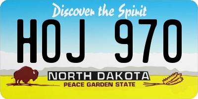ND license plate HOJ970