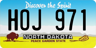 ND license plate HOJ971
