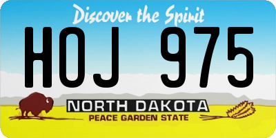 ND license plate HOJ975