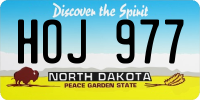 ND license plate HOJ977