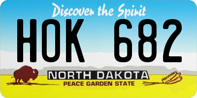 ND license plate HOK682