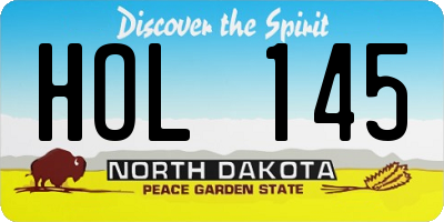 ND license plate HOL145