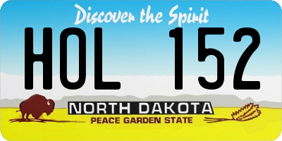 ND license plate HOL152