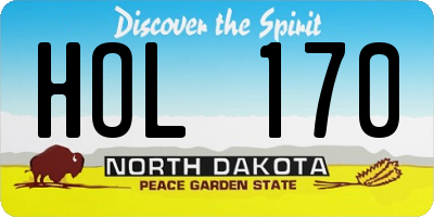 ND license plate HOL170
