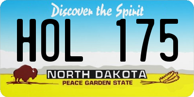 ND license plate HOL175