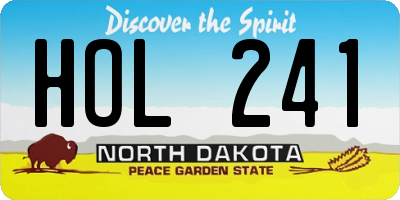 ND license plate HOL241