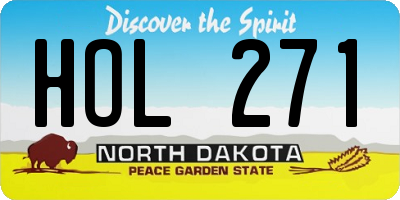 ND license plate HOL271