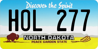ND license plate HOL277