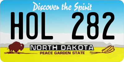 ND license plate HOL282
