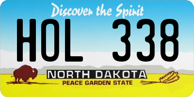 ND license plate HOL338