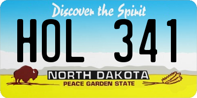 ND license plate HOL341
