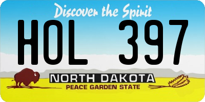 ND license plate HOL397