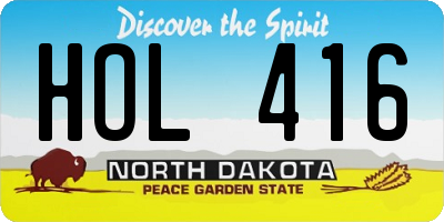 ND license plate HOL416