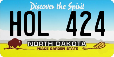 ND license plate HOL424