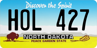 ND license plate HOL427