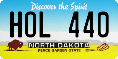 ND license plate HOL440