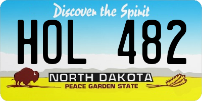 ND license plate HOL482