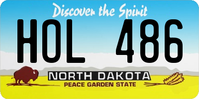 ND license plate HOL486