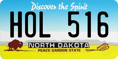 ND license plate HOL516