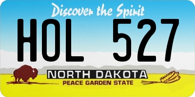 ND license plate HOL527