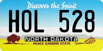 ND license plate HOL528
