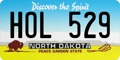 ND license plate HOL529